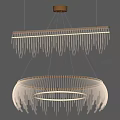 Light Luxury Crystal Chandelier Simple Chandelier Combination 3d model