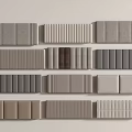 Various Textured Decorative Wall Panels In Neutral Tones For Modern Interior 3d model