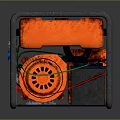 Scania Portable Power Generator With Black Orange Design Control Panel And Wheels