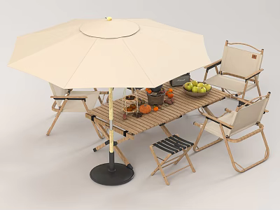 Modern Outdoor Tables and Chairs Leisure Tables and Chairs Negotiation Table and Chair Merchants 3d model
