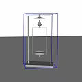 Modern Decorative Ornament Set With Metal Frame Glass Container And Ornamental Top