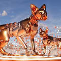 Modern robot cat machine cat machine skeleton future technology robot mechanical animal 3d model