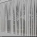 Sheer White Curtains For Large Window In Modern Room With Natural Light And Potted Plant