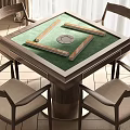 Modern Mahjong Table and Chair Mahjong Table and Chair Combination 3d model