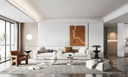 modern living room 3d model