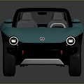 Volkswagen Turquoise Open Top Dune Buggy With Modern Design And Gray Seats