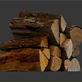 Household Items Stacked Dry Firewood Logs Featuring Natural Wood Texture for Home Use
