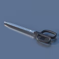 Household Scissors With Sharp Stainless Steel Blade And Black Comfortable Handle