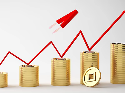 Modern Financial Scene Creative Finance 3d model