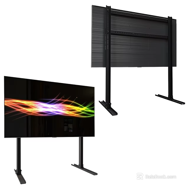 Smart Office Display Appliance With Adjustable Stand And Colorful Visual Presentations 3d model 
