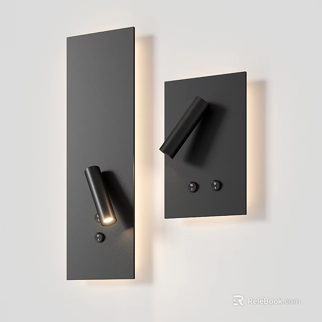 Modern Black Wall Sconces Wall Mounted With Contemporary Design For Indoor Lighting 3d model 