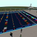 Water to expand the network red bridge 3d model