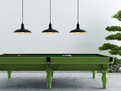 Modern billiard table roof garden billiard table 3d model