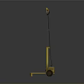 Yellow Mobile Work Light With Double Adjustable Heads And Wheel Stand