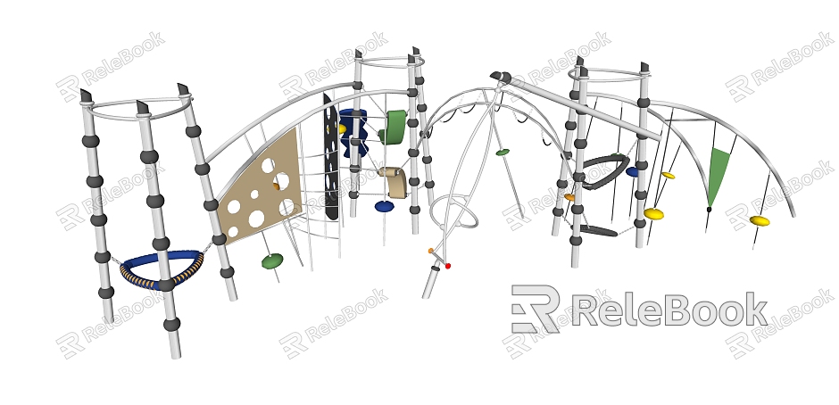 Modern play equipment children's activity field model