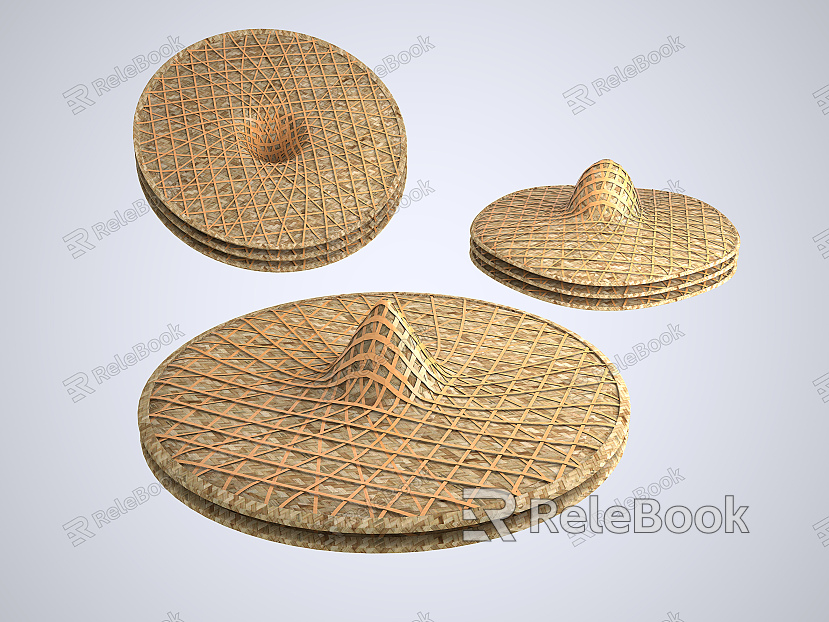 Chinese bamboo hat hat model