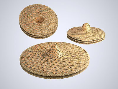 Chinese bamboo hat model