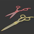 Metallic Scissors With Modern Design Sharp Blades And Ergonomic Handles