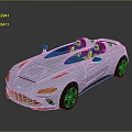 Modern White Convertible Sports Car With Sleek Design And Open Top