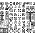New Chinese-style openwork window component hardware 3d model