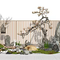 New Chinese landscape sketch dry landscape sketch 3d model