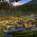 Scenic Detached Villa With Traditional Modern Architecture And Mountain Lake Views