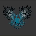 Phoenix Mythical Bird With Black Flame Like Wings And Red Body Features