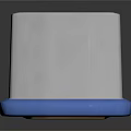 Blue And White Modern Cabinet Furniture With Display Screen And Storage Slots