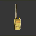 Weapon Military Radio With Black Antenna Texas Screen Keypad On Gray Reflective Background