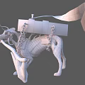 Game Movie Fantasy Monster Creature With Green Skin Chained Box On Back Open Mouth