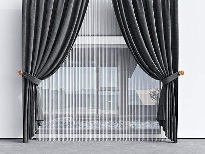 Modern Curtains 3d model