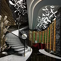 Modern Luxury Shower Sauna Spa Space With Comfortable Relaxation Area And Premium Sauna Equipment Design