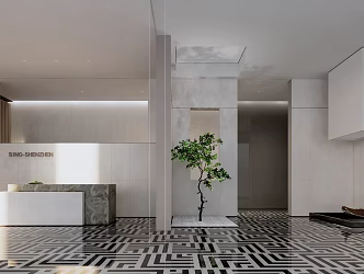 tonychi Ji Yu Tong Feng Hotel Office Restaurant Reception Area 3d model