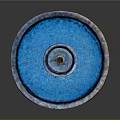 Classical Three Tier Garden Ornament Fountain With Circular Stone Basin And Blue Water