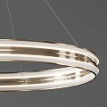Modern Circular Ring Chandelier With Metallic Frame Multiple Layers And Sleek Design 3d model