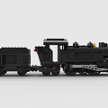 Lego toy building block train steam train retro train high-speed rail light rail EMU 3d model