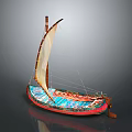 Modern Sailing Cartoon Sailing 3d model