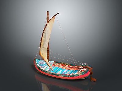 Modern Sailing Cartoon Sailing 3d model