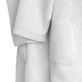 White and Brown Longline Coats With Pockets Soft Material Fashionable Outerwear