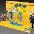 Transnew Minions Themed Cinema Children's Area With Yellow Background And Characters