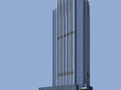 Modern High Rise Hotel Building With Glass Facade And Vertical Architectural Design 3d model