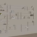 Light Wooden Wall Shelves With Small Items Books And Decor In Interior Room