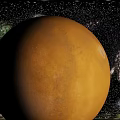 Mars Planet In Cosmic Space With Stars And Galaxies Background