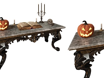 Modern Halloween Table Ornaments Accessories Halloween Ornaments Pumpkin Lantern Halloween Decoration Cabinet Creative Ghost Festival Ornaments Accessories 3d model