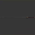 Traditional Decorative Sword With Blue Metal Blade Red Hilt And Golden Ornament