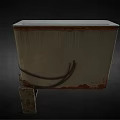 Rusty Outdoor Air Conditioner Fan With Yellow Graffiti And Dirty Soul Design