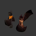 Two Bat Like Game And Movie Characters With Brown And Grey Fur And Large Wings