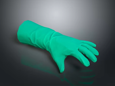 High Quality Green Gloves With Comfortable Material And Secure Grip For Daily Use 3d model