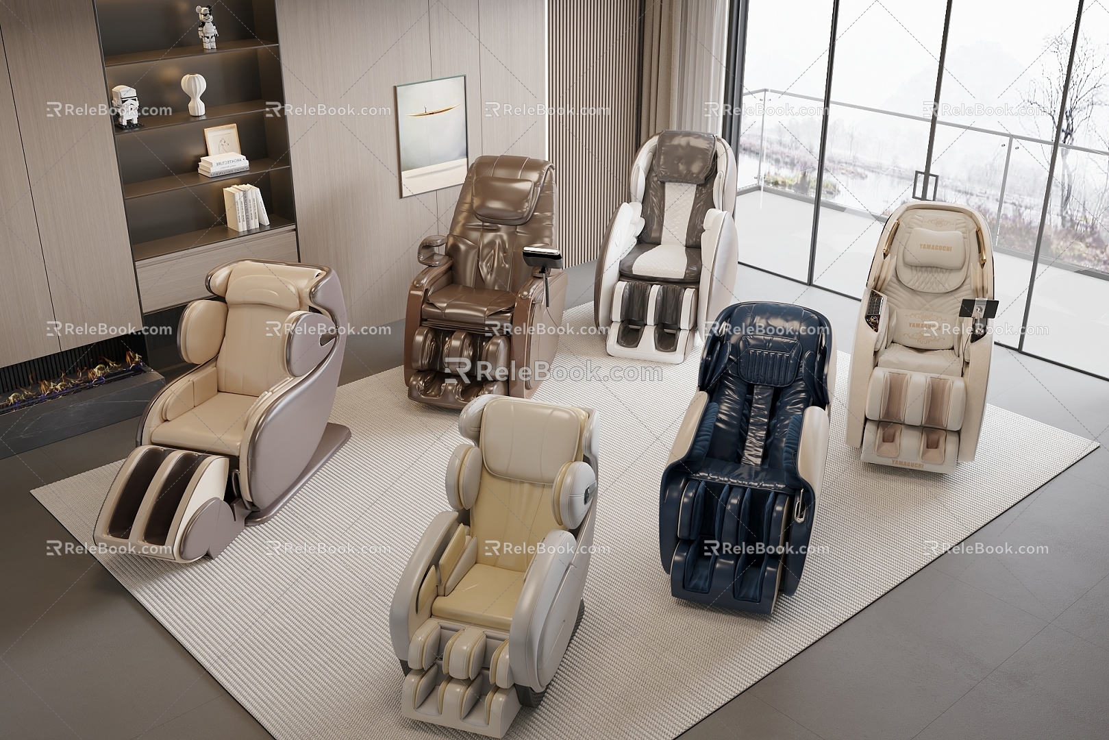 Modern massage chair 3d model