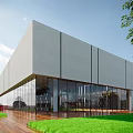 Modern Library Architecture Library 3d model